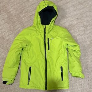 Kamik Kids Lime Green Snow Jacket Size 10